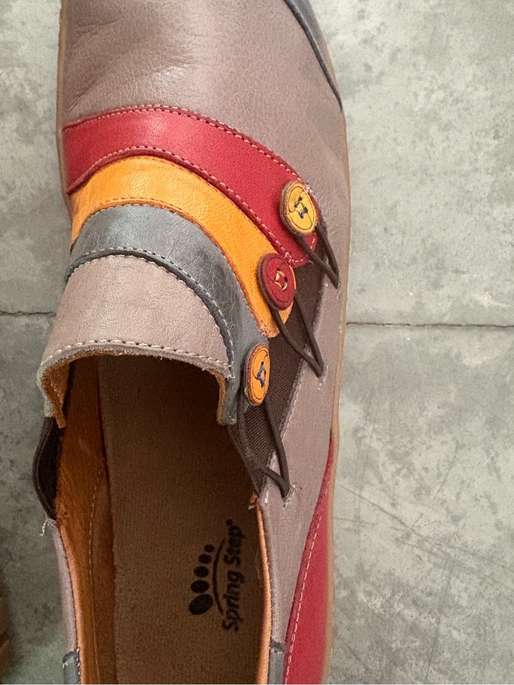 Spring Step Women's Neeta slip-on shoes in a multi-color leather - Picture 8 of 10